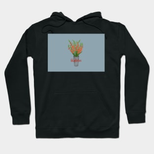 Bucket of Gladiolus in orange hues Hoodie